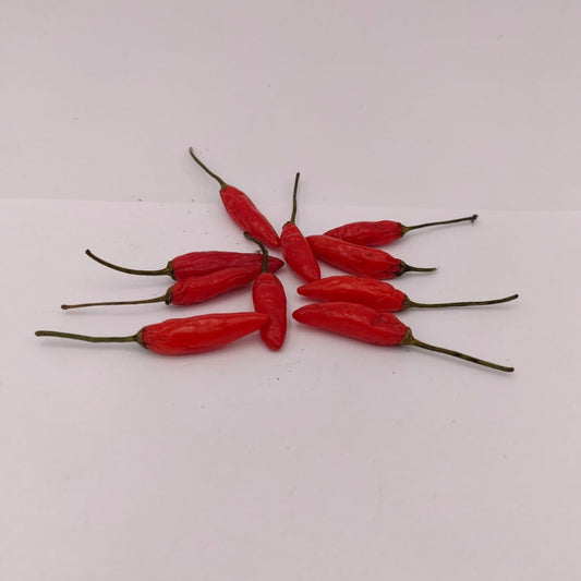 10 rote Abbraccio Chilis mit Stiel